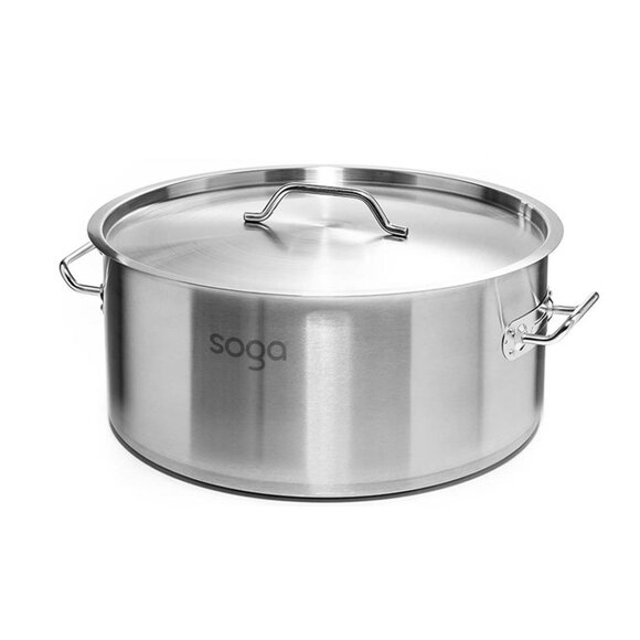 SOGA 23L Stainless Steel Stockpot Compact Heavy-Duty Cooking Pot for Soup & Stew - Picture 13 of 13